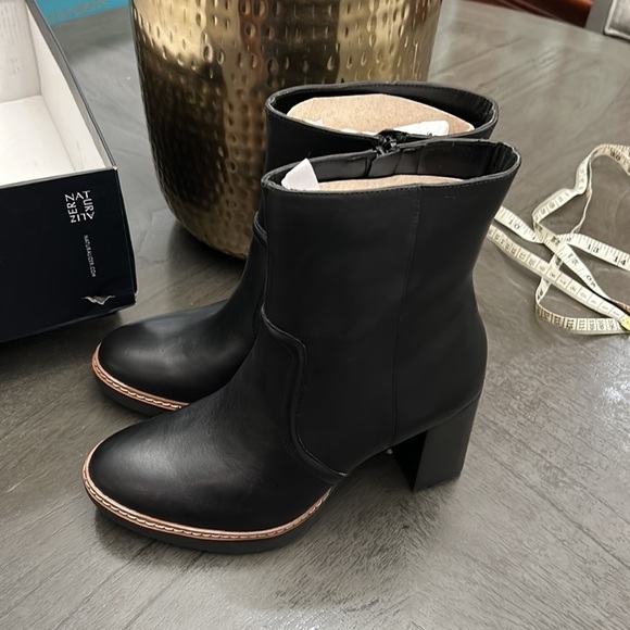 NATURALIZER CATIE WOMENS LEATHER HEELS MID-CALF BOOTS - Picture 6 of 11